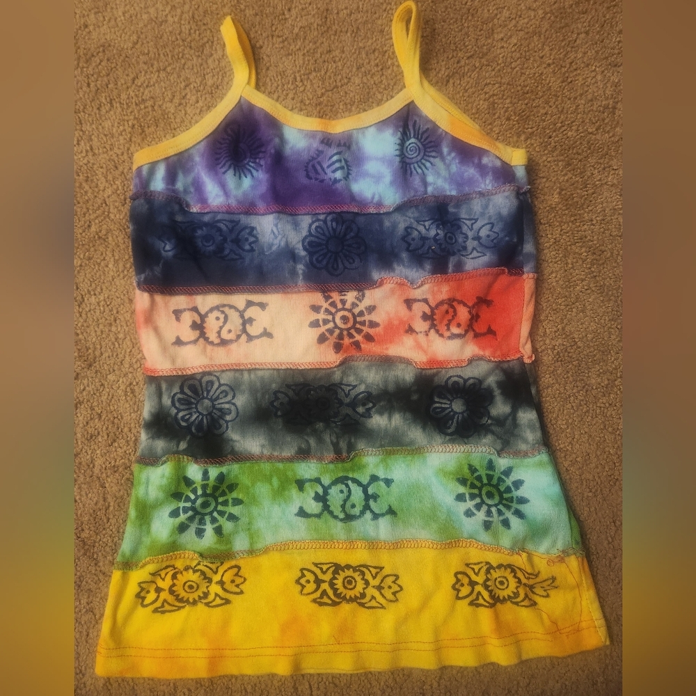 Colorful Tie-Dye Tank Top- Made In Nepal